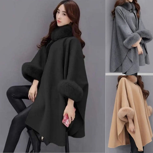 (💗Sonderangebot – 60 % Rabatt)Premium-Mantel mit Pelzkragen für Damen, Herbst und Winter🔥Warm und stilvoll