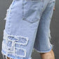 📢📢50 % Rabatt!! ⏰Herren-Ripped-Denim-Shorts mit Fransen-Details