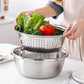 ⏳Zeitlich begrenzter 50% Rabatt⏰ Haushalts-Edelstahl 3-teiliges Gemüse-Hack- und Abtropfkorb-Set🥒🥔🧅