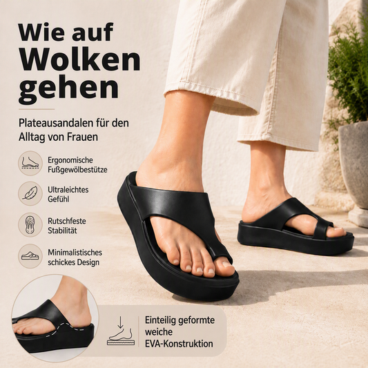 📢📢60 % Rabatt!! ⏰Sandalen mit Plateau-Absatz und Zehensteg für Damen