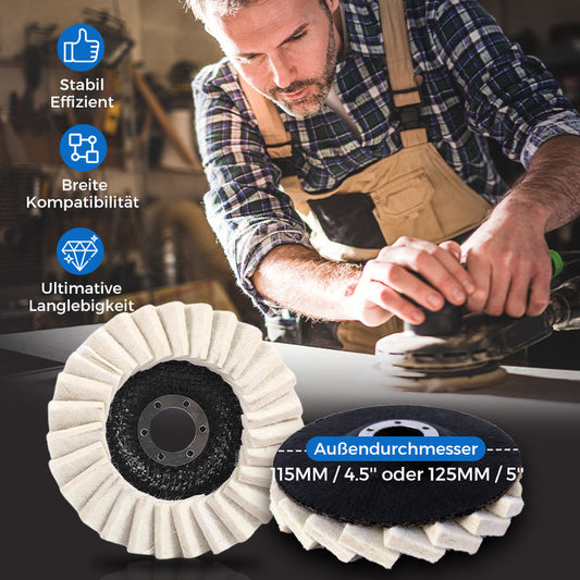 📢📢Kaufe 1 und erhalte 1 gratis⏰Polierscheibe aus Wollfilz
