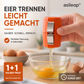 📢📢 JETZT 50 % RABATT!! ⏰ 2-in-1 Eierknacker & Eigelb-Separator – hygienisch, einfach in der Handhabung & vielseitig für rohe und gekochte Eier 🥚