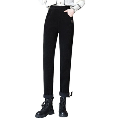 👖 💫 DAMENHOSE MIT KUNSTFELL-FUTTER - Hochtailliert & Weiche Innenseite, 4-Wege-Stretch für Optimale Wärme und Komfort ❄️🛍️