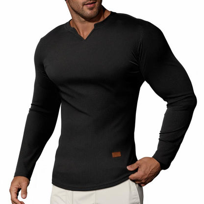 📢📢50 % Rabatt!! ⏰ Herren Fitness-Langarmshirt – Halbeng, elastisch, gestreift & atmungsaktiv, für Basketball, Laufen & Training, S–3XL✨