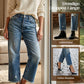📢📢35% RABATT !!⏰Damen-Retro-Cropped-Straight-Leg-Jeans👖