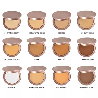 📢 50 % RABATT! ⏰ Reisefreundliches Ölkontroll-Kompaktpuder – LSF 50+, integrierter Spiegel und 12 Farbtöne für ein makelloses mattes Finish! ✨🧴