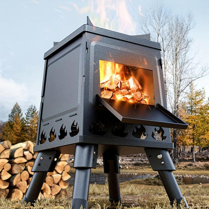 📢📢50% RABATT NU!! ⏰Klappbarer Outdoor-Holzofen – Tragbarer Feuerofen für Camping, Picknick & Grillen🔥🏕️