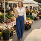 📢📢60 % Rabatt!! ⏰Damenjeans mit hoher Taille und weitem Bein