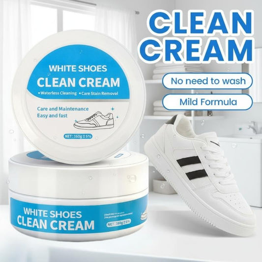 📢📢50 % Rabatt!! ⏰No-Wash Schuh- und Lederreinigungscreme – Fleckenentferner mit Schwamm