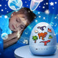 📢📢50% RABATT !!⏰ Dino-Ei-Nachtlicht-Projektor mit Musik – Timer, 360° drehbar – magisches Kinderzimmer! ✨