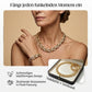 📢📢50 % RABATT! ⏰Verstellbares Halsketten- und Armband-Set im Blatt-Design mit Strasssteinen