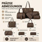 📢📢50% Rabatt  !!⏰ Stylishes 6-in-1-Mutter-Kind-Taschenset – Bedruckt, vielseitige Schultertasche, Crossbody- & Handtasche für den täglichen Gebrauch 🌿