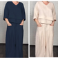 📢📢50 % Rabatt!! ⏰ V-Ausschnitt Top & Weite Hose: Atmungsaktiv, Asymmetrisch & Mit Taschen 👖🍂