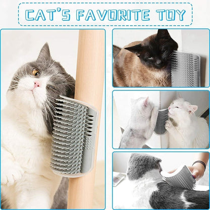 📢📢Zeitlich begrenztes Sonderangebot： 1+1 GRATIS!⏰Katzenmassagebürste mit Ecke