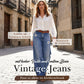 💎 -50% AUF VINTAGE JEANS! 💎 Damen Hochbund & Weitbein: Retro-Style, Bequeme Passform & Lässiger Look 👖✨