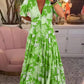 Antisaisonale Förderung💃 Lässiges Maxikleid mit V-Ausschnitt und Blumenmuster
