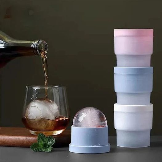 📢📢25% RABATT !! ⏰ Lebensmittelechte Stapelbare DIY-Eiskugel – Langsam Schmelzend, Perfekt Für Cocktails, Whisky & Edle Getränke ✨