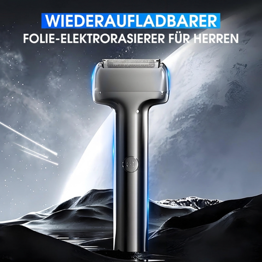 📢📢40% RABATT !!⏰Wiederaufladbarer Folien-Elektrorasierer für Herren – 60 Minuten Akkulaufzeit, IPX6 wasserfest & flüsterleise 💧