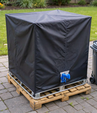 📢📢50 % Rabatt!! ⏰🛢️ IBC-Tankabdeckung (1000 l) – wetterfeste Schutzhülle, wasserdicht, staubdicht & mit UV-Schutz für Outdoor-Wassertanks ☀️