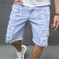 📢📢50 % Rabatt!! ⏰Herren-Ripped-Denim-Shorts mit Fransen-Details