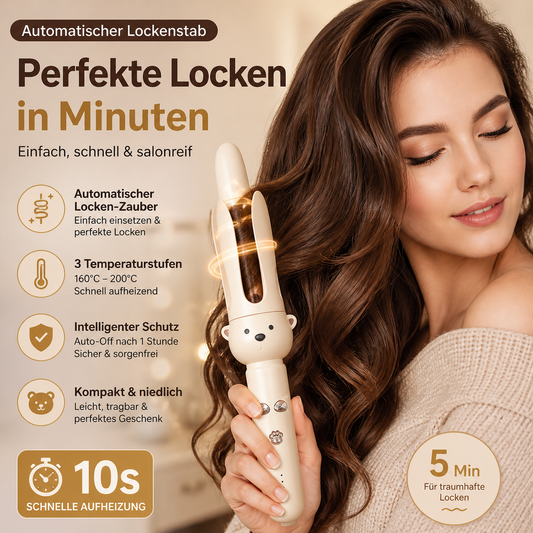 📢📢40% RABATT !!⏰Automatischer Lockenstab mit Verbrühungsschutz – Schnelles Aufheizen, gleichmäßige Wellen & sicher – Perfekte Locken zu Hause ohne Hitze-Risiko ✨