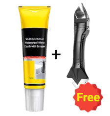 🏠⏳Begrenzte Zeit 50% Rabatt💥Multifunktionale wasserdichte weiße Dichtungsmasse mit Schaber