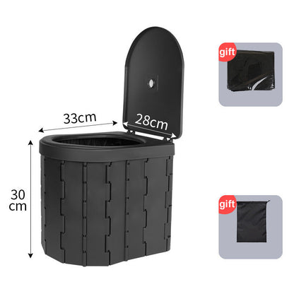 📢📢50% Rabatt  !!⏰ Tragbare Camping-Toilette für Outdoor & Auto – klappbar, geruchsdicht, perfekt für Wohnmobil, Staus & Natur 🏕️🌿