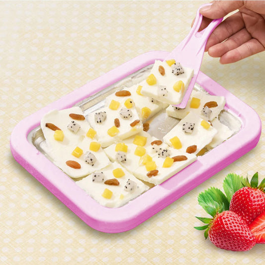 📢📢50 % RABATT !! ⏰ DIY Eisrollen-Maker aus Edelstahl ❄️ Hausgemachtes Eis für Kinder & Familie – Perfekt für heiße Sommertage