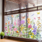 📢📢50 % RABATT!!⏰Bunter Blumenstrauß-Fensteraufkleber🖼️(frei zuschneidbar)