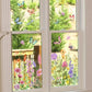 📢📢50 % RABATT!!⏰Bunter Blumenstrauß-Fensteraufkleber🖼️(frei zuschneidbar)