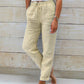 🌸LAST DAY SPECIAL PRICE: ￡12.99!!🌸Women's  Elastic Waist Cotton Linen Casual Pants