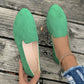📢📢60 % Rabatt!! ⏰ Damen Flachschuhe aus Wildleder – runde Form, flacher Absatz, einfarbig