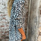 Chemises à manches longues et col à revers imprimé léopard pour femmes