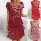 📢📢 50 % RABATT! ⏰Damen elegantes modisches Kleid mit Volantsaum