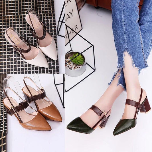 💎 – 50 % RABATT AUF DAMENSANDALEN MIT HOHEM ABSATZ! 💎 Spitz zulaufende Zehenpartie, stabiler 6-cm-Blockabsatz & atmungsaktiv ✨ & Respirantes ✨