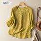 👚40% RABATT! 🌿 Damen Dünnes Stickerei-Shirt aus Atmungsaktiver Baumwolle & Leinen – Leicht & Luftig – Perfekt für Sommer & Urlaub – Kurzarm & Rundhals ✨