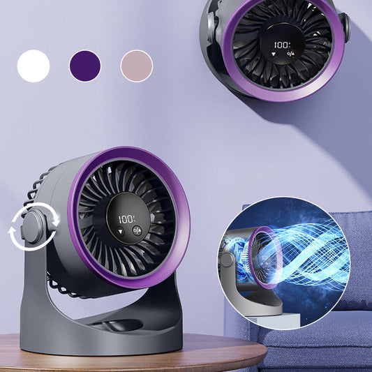 📢📢50 % Rabatt!! ⏰Kleiner tragbarer aufladbarer wandmontierter Ventilator mit Lampen