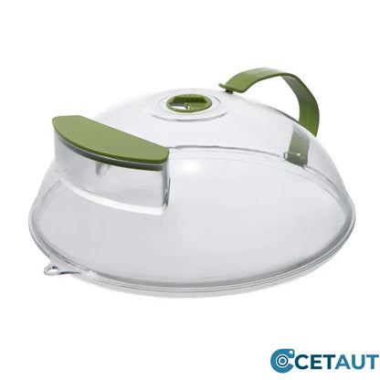 📢📢60 % Rabatt!! ⏰Klare, spritzwassergeschützte, mikrowellengeeignete Abdeckung mit Wasserdampfer und Griff🫧💭✨