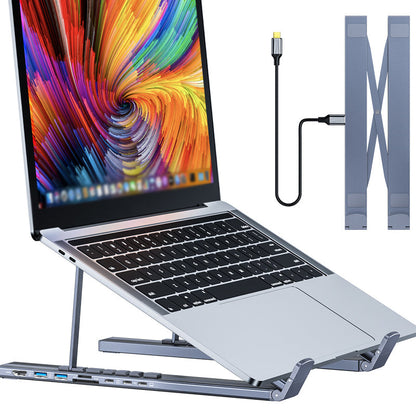 💻 💥60% RABATT! ⚡ 2-in-1 USB-C Dockingstation & Laptopständer – 8 Ports, 4K HDMI & Höhenverstellbar für Mehr Produktivität 🖥️