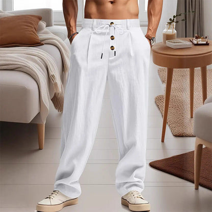 💎 -50% AUF HERREN FREIZEIT-HOSE MIT GERADEM BEIN! 💎 Kordelzug, Atmungsaktives Material & Vielseitiger Stil ✨