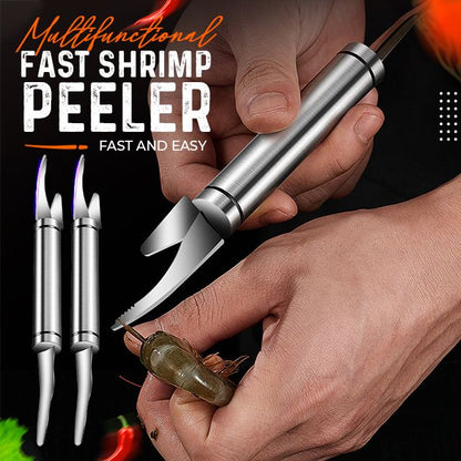 🍤 KAUFE 1, ERHALTE 1 GRATIS ! ⚡ Multifunktionaler Schnellschäler für Garnelen – Müheloses Schälen, Griffiger Halt & Spülmaschinenfest 🔪