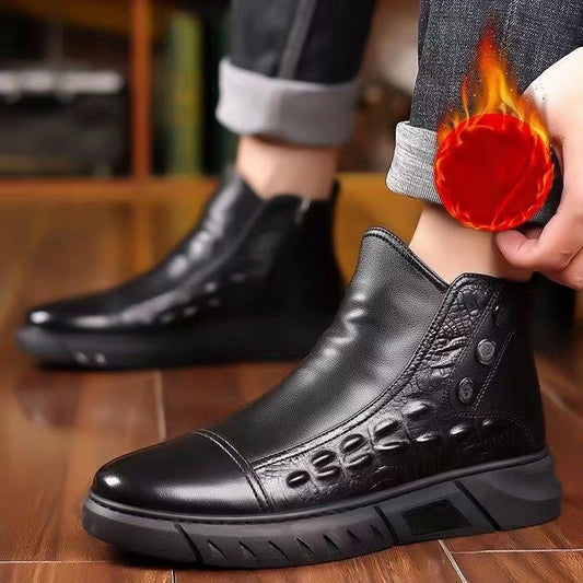 Bequeme Thermoschuhe für Herren, hochgeschlossen, zum Hineinschlüpfen