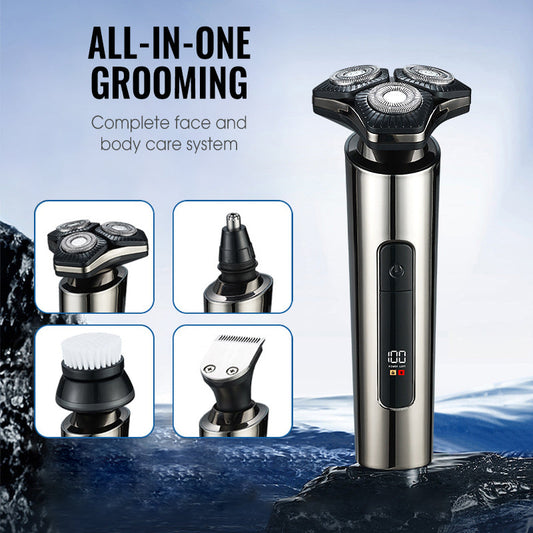 Multifunktionaler Elektrischer LED-Display 3-Klingen-Rasierer für Herren (50% Rabatt)