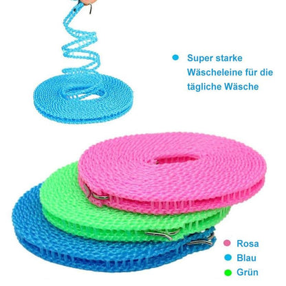 📢📢 JETZT 50 % RABATT!! ⏰ Rutschfeste Wäscheleine – Langlebig & UV-beständig – Perfekt für Balkon, Garten oder Waschküche – hält Kleidung sicher an Ort und Stelle ☀️