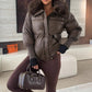 📢📢60 % RABATT !!!🔥Stylische Damen-Pufferjacke mit Kunstfell-Kragen