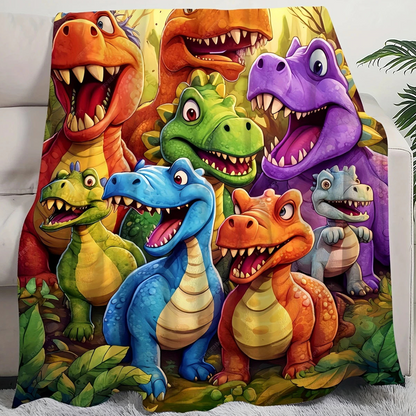 ✨LETZTER TAG VERKAUF 60% RABATT✨Niedlicher lächelnder Dinosaurier HD Digitaldruck Flanell
