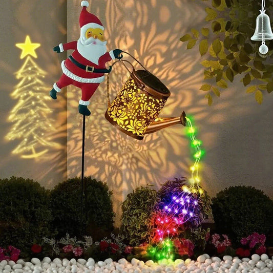 📢📢60 % RABATT !!!🎁Solarbetriebene Weihnachtsmann-Gartensteckleuchte