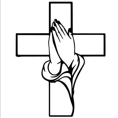 📢📢50 % RABATT!!! ✨Spirituelle Wohnkultur Kreuz mit betenden Händen