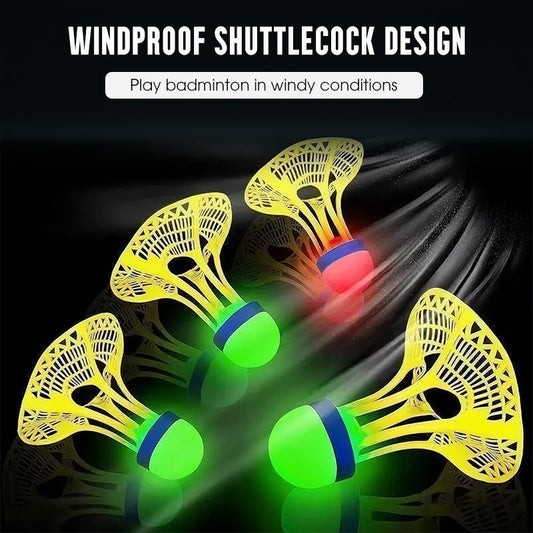Windproof LED Badminton Shuttlecock for Outdoor Play