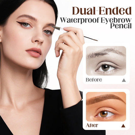 Dual-Ended 2 Tip Waterproof Eyebrow Pencil & Brush